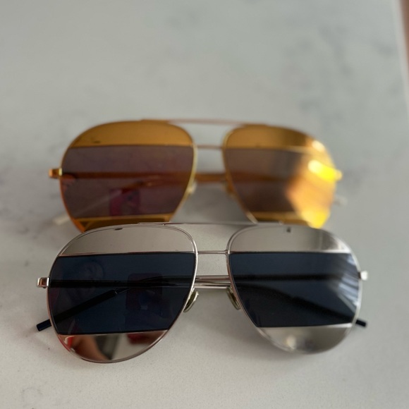Set of 2 Christian Dior Aviator Split Sunglasses - Picture 2 of 9